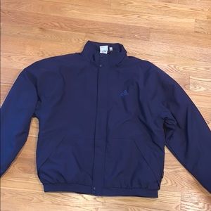 Adidas Golf Coat - part of zipper that has logo on it is missing